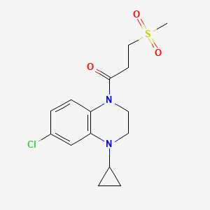 1-(6-Chloro-4-cyclopropyl-2,3-dihydroquinoxalin-1-yl)-3-methylsulfonylpropan-1-one