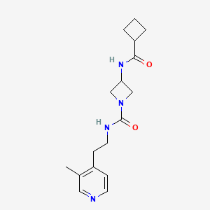 3-(cyclobutanecarbonylamino)-N-[2-(3-methylpyridin-4-yl)ethyl]azetidine-1-carboxamide