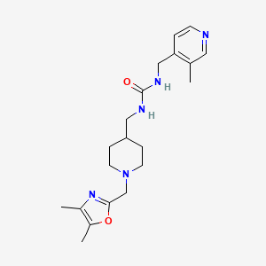 1-[[1-[(4,5-Dimethyl-1,3-oxazol-2-yl)methyl]piperidin-4-yl]methyl]-3-[(3-methylpyridin-4-yl)methyl]urea