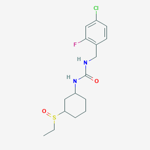 1-[(4-Chloro-2-fluorophenyl)methyl]-3-(3-ethylsulfinylcyclohexyl)urea