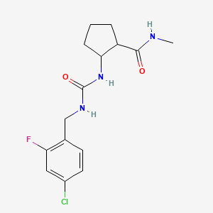 2-[(4-chloro-2-fluorophenyl)methylcarbamoylamino]-N-methylcyclopentane-1-carboxamide