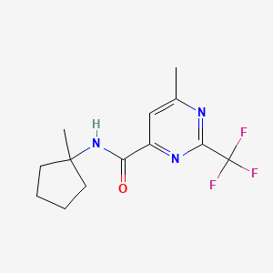 6-methyl-N-(1-methylcyclopentyl)-2-(trifluoromethyl)pyrimidine-4-carboxamide