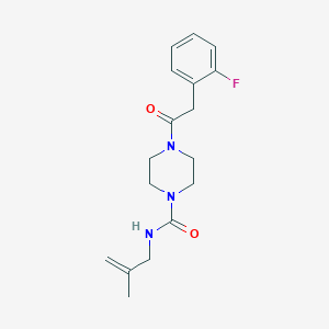 4-[2-(2-fluorophenyl)acetyl]-N-(2-methylprop-2-enyl)piperazine-1-carboxamide