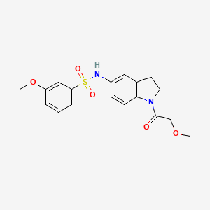 3-methoxy-N-[1-(2-methoxyacetyl)-2,3-dihydroindol-5-yl]benzenesulfonamide