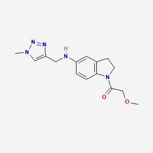 2-Methoxy-1-[5-[(1-methyltriazol-4-yl)methylamino]-2,3-dihydroindol-1-yl]ethanone