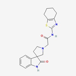 2-(2-oxospiro[1H-indole-3,3'-pyrrolidine]-1'-yl)-N-(4,5,6,7-tetrahydro-1,3-benzothiazol-2-yl)acetamide