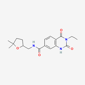 N-[(5,5-dimethyloxolan-2-yl)methyl]-3-ethyl-2,4-dioxo-1H-quinazoline-7-carboxamide