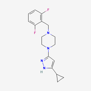 1-(5-cyclopropyl-1H-pyrazol-3-yl)-4-[(2,6-difluorophenyl)methyl]piperazine