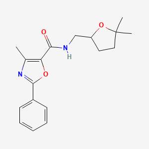 N-[(5,5-dimethyloxolan-2-yl)methyl]-4-methyl-2-phenyl-1,3-oxazole-5-carboxamide