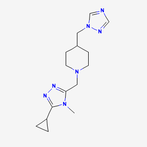 1-[(5-Cyclopropyl-4-methyl-1,2,4-triazol-3-yl)methyl]-4-(1,2,4-triazol-1-ylmethyl)piperidine