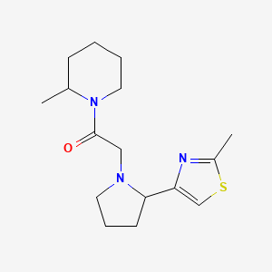 1-(2-Methylpiperidin-1-yl)-2-[2-(2-methyl-1,3-thiazol-4-yl)pyrrolidin-1-yl]ethanone