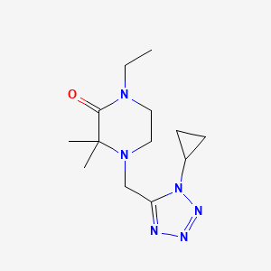 4-[(1-Cyclopropyltetrazol-5-yl)methyl]-1-ethyl-3,3-dimethylpiperazin-2-one