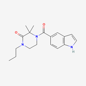 4-(1H-indole-5-carbonyl)-3,3-dimethyl-1-propylpiperazin-2-one