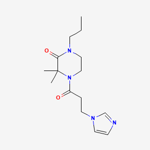 4-(3-Imidazol-1-ylpropanoyl)-3,3-dimethyl-1-propylpiperazin-2-one