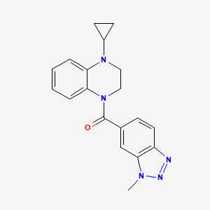 (4-Cyclopropyl-2,3-dihydroquinoxalin-1-yl)-(3-methylbenzotriazol-5-yl)methanone