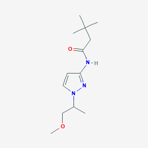 N-[1-(1-methoxypropan-2-yl)pyrazol-3-yl]-3,3-dimethylbutanamide