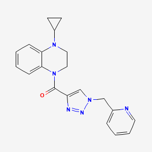 (4-Cyclopropyl-2,3-dihydroquinoxalin-1-yl)-[1-(pyridin-2-ylmethyl)triazol-4-yl]methanone