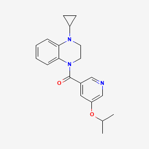 (4-Cyclopropyl-2,3-dihydroquinoxalin-1-yl)-(5-propan-2-yloxypyridin-3-yl)methanone