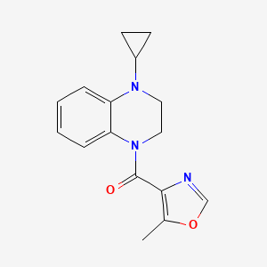 (4-Cyclopropyl-2,3-dihydroquinoxalin-1-yl)-(5-methyl-1,3-oxazol-4-yl)methanone