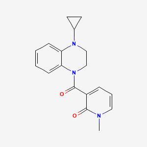 3-(4-Cyclopropyl-2,3-dihydroquinoxaline-1-carbonyl)-1-methylpyridin-2-one