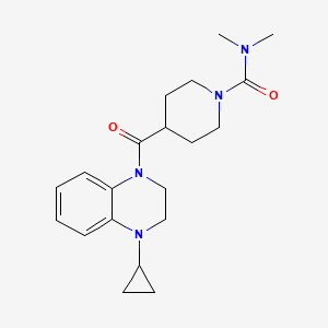 4-(4-cyclopropyl-2,3-dihydroquinoxaline-1-carbonyl)-N,N-dimethylpiperidine-1-carboxamide