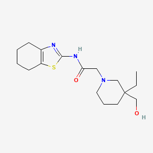 2-[3-ethyl-3-(hydroxymethyl)piperidin-1-yl]-N-(4,5,6,7-tetrahydro-1,3-benzothiazol-2-yl)acetamide