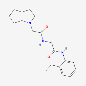 2-[[2-(3,3a,4,5,6,6a-hexahydro-2H-cyclopenta[b]pyrrol-1-yl)acetyl]amino]-N-(2-ethylphenyl)acetamide