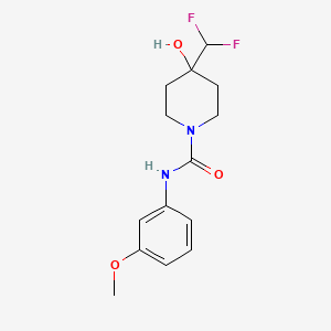 4-(difluoromethyl)-4-hydroxy-N-(3-methoxyphenyl)piperidine-1-carboxamide