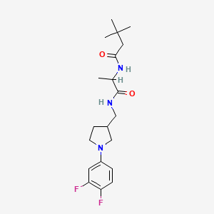 N-[1-[[1-(3,4-difluorophenyl)pyrrolidin-3-yl]methylamino]-1-oxopropan-2-yl]-3,3-dimethylbutanamide