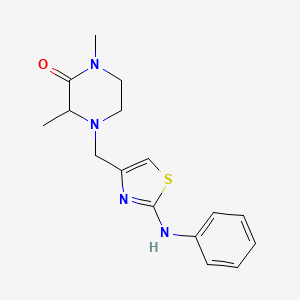 4-[(2-Anilino-1,3-thiazol-4-yl)methyl]-1,3-dimethylpiperazin-2-one