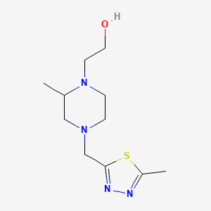 2-[2-Methyl-4-[(5-methyl-1,3,4-thiadiazol-2-yl)methyl]piperazin-1-yl]ethanol