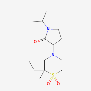 3-(2,2-Diethyl-1,1-dioxo-1,4-thiazinan-4-yl)-1-propan-2-ylpyrrolidin-2-one