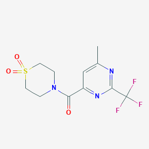 (1,1-Dioxo-1,4-thiazinan-4-yl)-[6-methyl-2-(trifluoromethyl)pyrimidin-4-yl]methanone