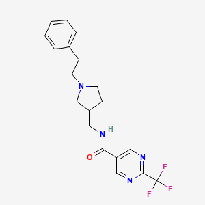 N-[[1-(2-phenylethyl)pyrrolidin-3-yl]methyl]-2-(trifluoromethyl)pyrimidine-5-carboxamide