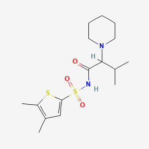 N-(4,5-dimethylthiophen-2-yl)sulfonyl-3-methyl-2-piperidin-1-ylbutanamide