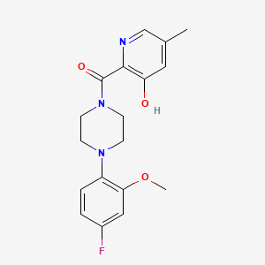 [4-(4-Fluoro-2-methoxyphenyl)piperazin-1-yl]-(3-hydroxy-5-methylpyridin-2-yl)methanone