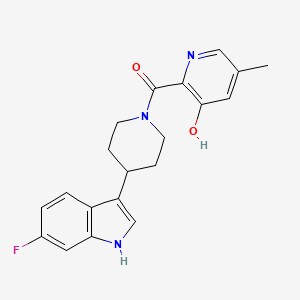 [4-(6-fluoro-1H-indol-3-yl)piperidin-1-yl]-(3-hydroxy-5-methylpyridin-2-yl)methanone