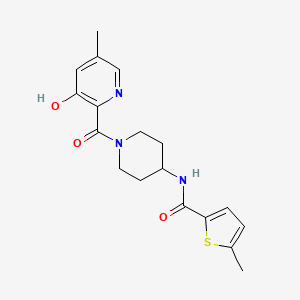 N-[1-(3-hydroxy-5-methylpyridine-2-carbonyl)piperidin-4-yl]-5-methylthiophene-2-carboxamide