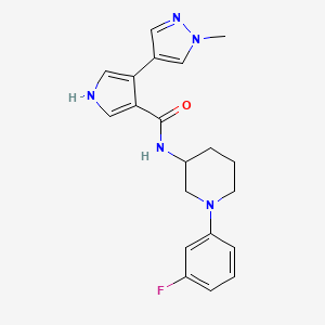 N-[1-(3-fluorophenyl)piperidin-3-yl]-4-(1-methylpyrazol-4-yl)-1H-pyrrole-3-carboxamide