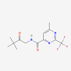 N-(3,3-dimethyl-2-oxobutyl)-6-methyl-2-(trifluoromethyl)pyrimidine-4-carboxamide