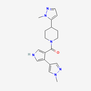 [4-(2-methylpyrazol-3-yl)piperidin-1-yl]-[4-(1-methylpyrazol-4-yl)-1H-pyrrol-3-yl]methanone