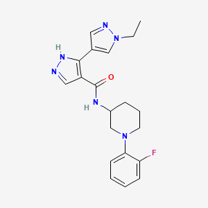 5-(1-ethylpyrazol-4-yl)-N-[1-(2-fluorophenyl)piperidin-3-yl]-1H-pyrazole-4-carboxamide