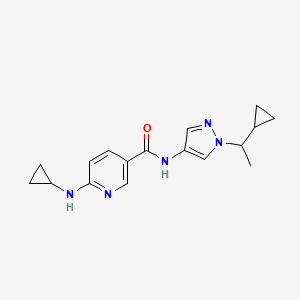 6-(cyclopropylamino)-N-[1-(1-cyclopropylethyl)pyrazol-4-yl]pyridine-3-carboxamide