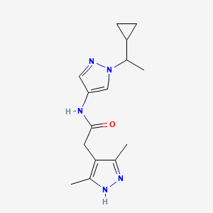 N-[1-(1-cyclopropylethyl)pyrazol-4-yl]-2-(3,5-dimethyl-1H-pyrazol-4-yl)acetamide