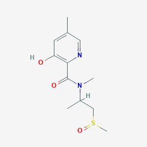 3-hydroxy-N,5-dimethyl-N-(1-methylsulfinylpropan-2-yl)pyridine-2-carboxamide