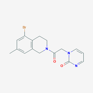 1-[2-(5-bromo-7-methyl-3,4-dihydro-1H-isoquinolin-2-yl)-2-oxoethyl]pyrimidin-2-one