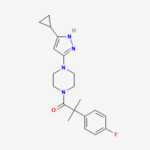 1-[4-(5-cyclopropyl-1H-pyrazol-3-yl)piperazin-1-yl]-2-(4-fluorophenyl)-2-methylpropan-1-one