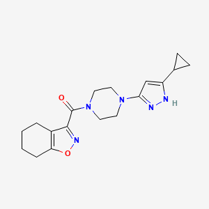 [4-(5-cyclopropyl-1H-pyrazol-3-yl)piperazin-1-yl]-(4,5,6,7-tetrahydro-1,2-benzoxazol-3-yl)methanone