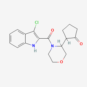 2-[4-(3-chloro-1H-indole-2-carbonyl)morpholin-3-yl]cyclopentan-1-one