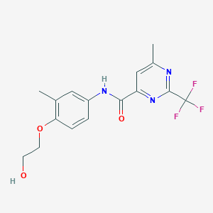 N-[4-(2-hydroxyethoxy)-3-methylphenyl]-6-methyl-2-(trifluoromethyl)pyrimidine-4-carboxamide